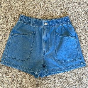 Madewell Denim Pull-On Paperbag Utility Shorts